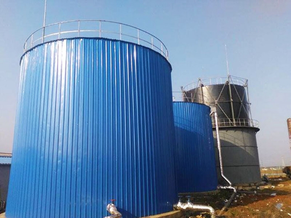 青陽童埠1500立方發酵罐2座、500立方濕式儲氣柜1座